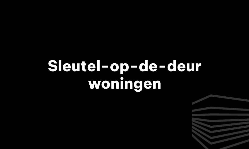 Het sleutel-op-de-deurconcept